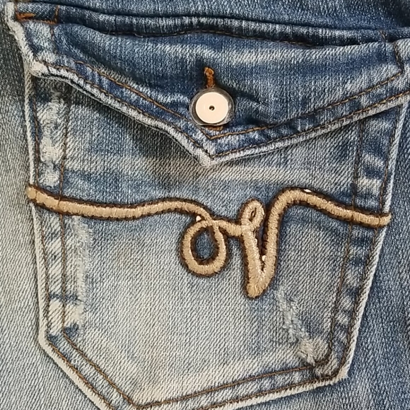 Vigoss Boot Cut Painted Jeans Sz 5 - Picture 4 of 13